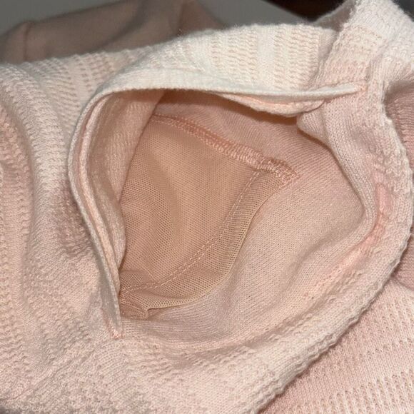 Lululemon Find Your Calm Wrap cardigan Chantilly peachy pink cotton silk blend - Picture 15 of 16